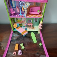 Boneca Polly Pocket - Sala de Jogos Cola e Descola - Mattel Usado