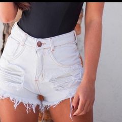 Shorts Jeans Feminino Customizado - Hot Pants Estilo Anitta