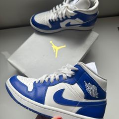 Tênis Nike Air Jordan 1 Low Re Branco/azul