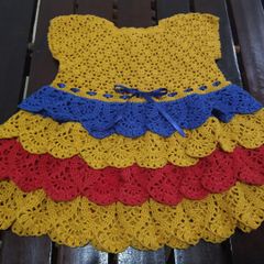 Vestido croche best sale branca de neve