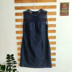 Vestido Midi Paisley Manga Flare Amplo Azul Estampado Boho Brasil