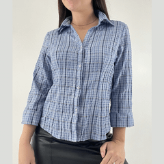 Camisa Xadrez Ingles com Botoes Modernos | Camisa Feminina Alpelo Usado  40534104 | enjoei