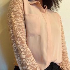 Blusa Social Feminina Rosé