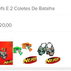 Colete Infantil + Óculos + 30 Dardos P/ Armas Brinquedo Nerf
