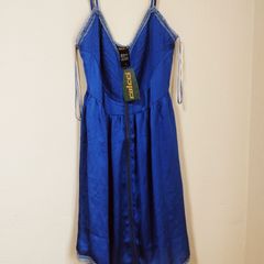 Vestido Midi Paisley Manga Flare Amplo Azul Estampado Boho Brasil