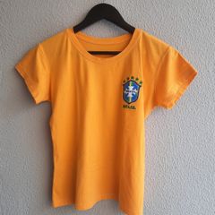 Camiseta Brasil Feminina Amarela, Comprar Novos & Usados
