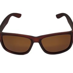 Óculos de Sol Masculino Quadrado Marrom Fosco Hugo