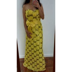 Vestido longo best sale amarelo para madrinha