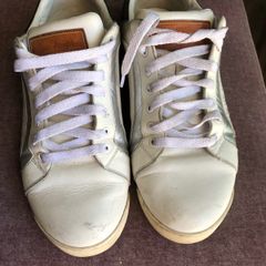 Sneakers Louis Vuitton Branco e Prata, Tênis Feminino Louis Vuitton Usado  85465644