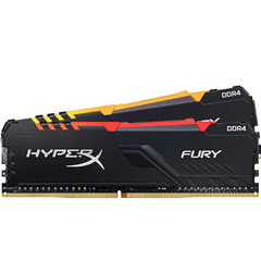 Memória RAM DDR4 Kingston 3200 MHz 8 GB Fury Beast RGB KF432C16BBA/8 - Preto