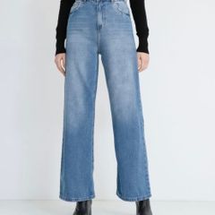 WIDE LEG JEANS - Azul-claro