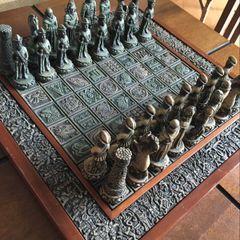 Xadrez jogo 2 em 1 Em pedra sabão lindíssimo xadrez e dama