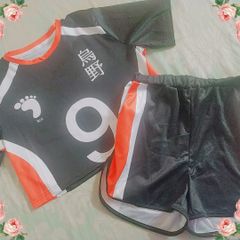 Conjunto Anime Haikyuu Volei Feminino Kageyama Tobio 9 Lider De Torcida  Cropped E Short, Comprar Moda Feminina