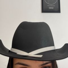 LUOZZY Chapéu de cowboy preto chapéu de cowboy ocidental para