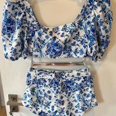 Conjunto short e blusa cropped verão