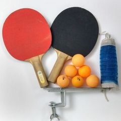 Kit Rede Ping Pong Rollnet com 2 Raquetes + 3 Bolas Pongori na