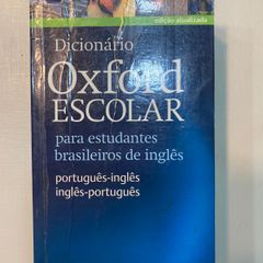 Dicionário Oxford Escolar Português-Inglês Inglês-Português, Livro Oxford  Usado 90305762