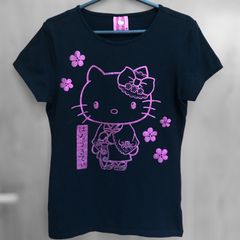 Camiseta Hello Kitty Lacinho Vermelho Camisa Ah02486