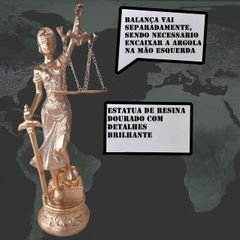 Estátua Deusa Têmis 63 cm Dama Da Justiça Símbolo Do Direito