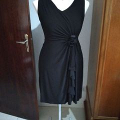 Vestido Social Preto Alfaiataria Shein Curves Peplum Manga Curta