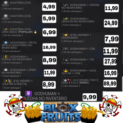 Conta de Blox Fruits com Raça V4 Control e Shadow e Cursed Dual