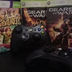 Xbox 360 Desbloqueado + 2 Controles + Kinect + 26 Jogos - Escorrega o Preço