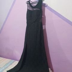 Vestido longo fluido, azul sereniti