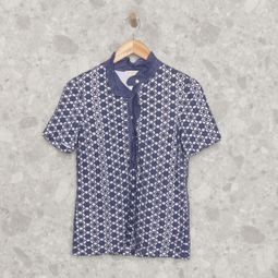 blusa branca e azul tory burch 93452660