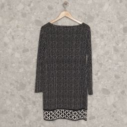 vestido preto estampado michael kors 93788342