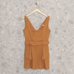 vestido laranja lanca perfume 93058879