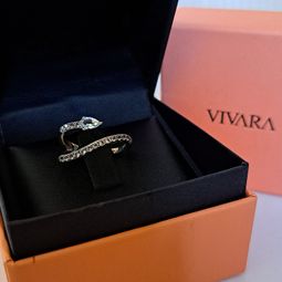 anel vivara wave prata com topazio azul 95908114