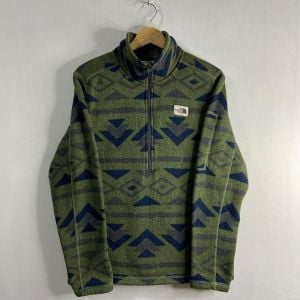 the north face fleece 1 4 zip original masculino verde escuro cinza e preto m 150620878?action_source=76035&ref=home_home&rsp=1&rspix=1
