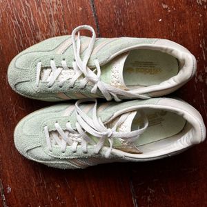 adidas gazelle silver green womens Women's adidas Gazelle Bold Clear Mint/Lucid Blue/Gold Metallic / 7.5 main image 0