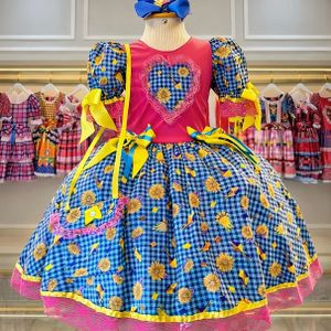 vestido xadrez infantil festa junina rosa pink azul girassol bolsa junino 1025pk10anos 142177811?action_source=72773&ref=home_home&rsp=1&rspix=1