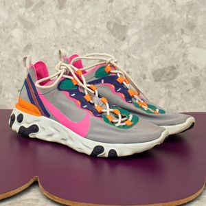 tênis nike react element 55 cinza