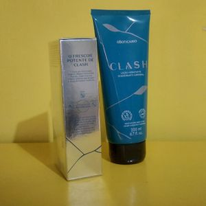 combo clash: desodorante colônia 100ml + loção desodorante hidratante 200ml