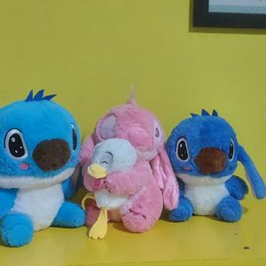 pelúcias stitch/ namorada do stitch, angel. novos, 23cm