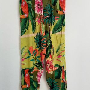 calça floral estilo farm