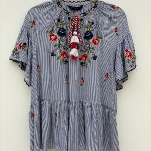 blusa bata zara listrada azul e branca bordada tam g nova sem uso 137825346?action_source=68872&ref=home_home&rsp=1&rspix=1