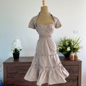 grife vintage conjunto karen millen vestido bolero bata casaco longo festa 87711520?action_source=65407&ref=home_home&rsp=1&rspix=1