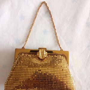 Whiting & Davis ゴールド バッグ Gold Vintage Whiting & Davis Mesh Mini Bag Cute Glam Party