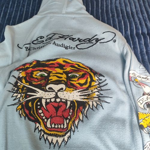 casaco sueter azul bebe ed hardy by christian audigier autentico tigre strass 142128515?action_source=72140&ref=home_home&rsp=1&rspix=1