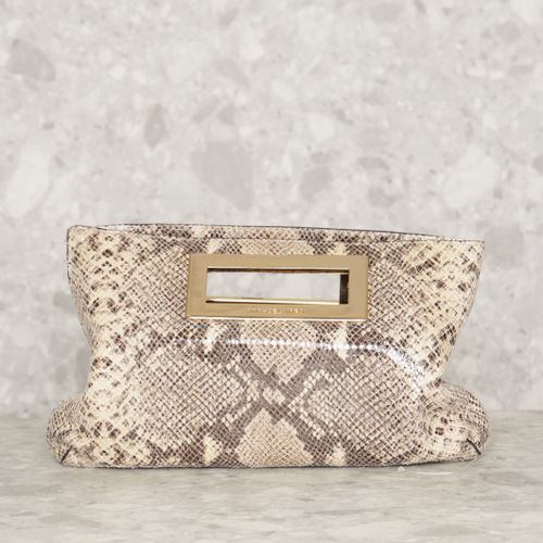 clutch bege abstrata michael kors 94676545