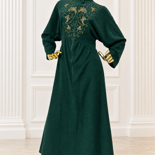 Vestido Roupão Pijama Pelúcia Verde 42