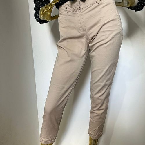 Calça Feminina Bege Com Elastano