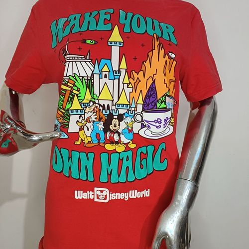 Camiseta Disney Parks Importada Orlando Vermelha Estampa Walt Disney World M