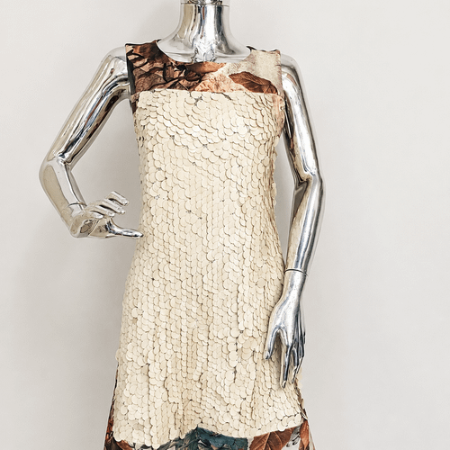 Vestido Anne Fernandes Paetês Floral P