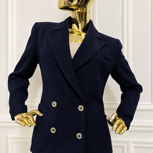 Blazer Italiano Lã Azul Marinho P