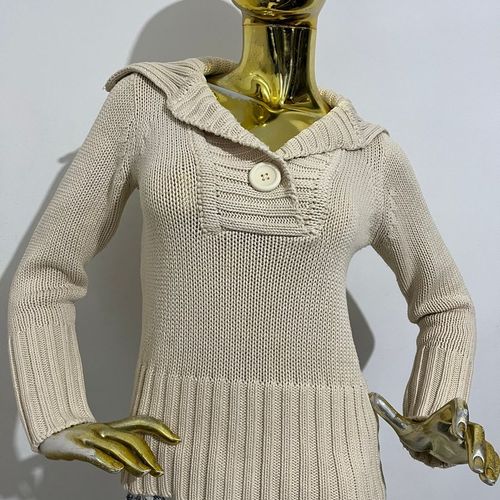 Blusa De Lã M Gola Com Botoes