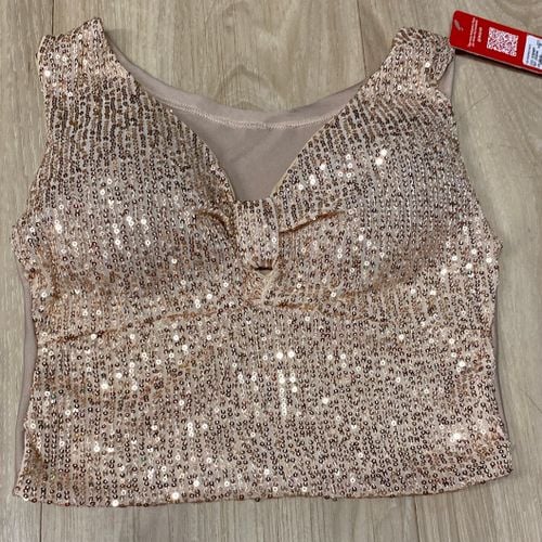 cropped blusa bege paete lantejoula brilho carnaval m 134933189?action_source=67456&ref=home_home&rsp=1&rspix=1